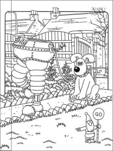 Wallace and Gromit coloring page 7 - Free printable