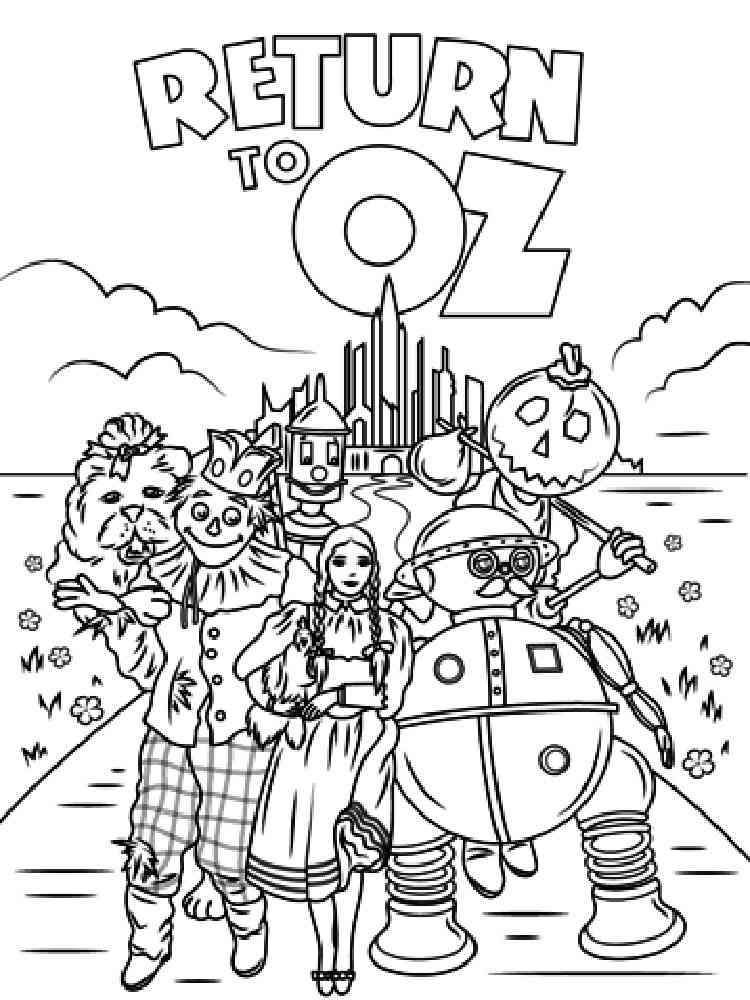 Wizard of Oz coloring pages. Download and print Wizard of Oz coloring pages