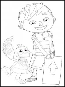Zack and Quack coloring page 2 - Free printable