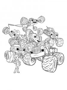Blaze and the Monster Machines coloring page 24 - Free printable