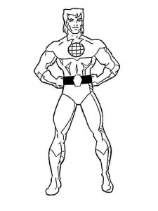 Captain Planet coloring page 1 - Free printable