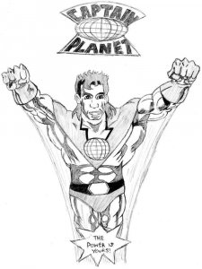 Captain Planet coloring page 5 - Free printable