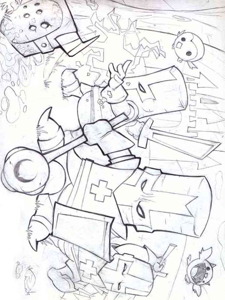 Castle Crashers Coloring Pages Free Printable Castle Crashers Coloring Pages
