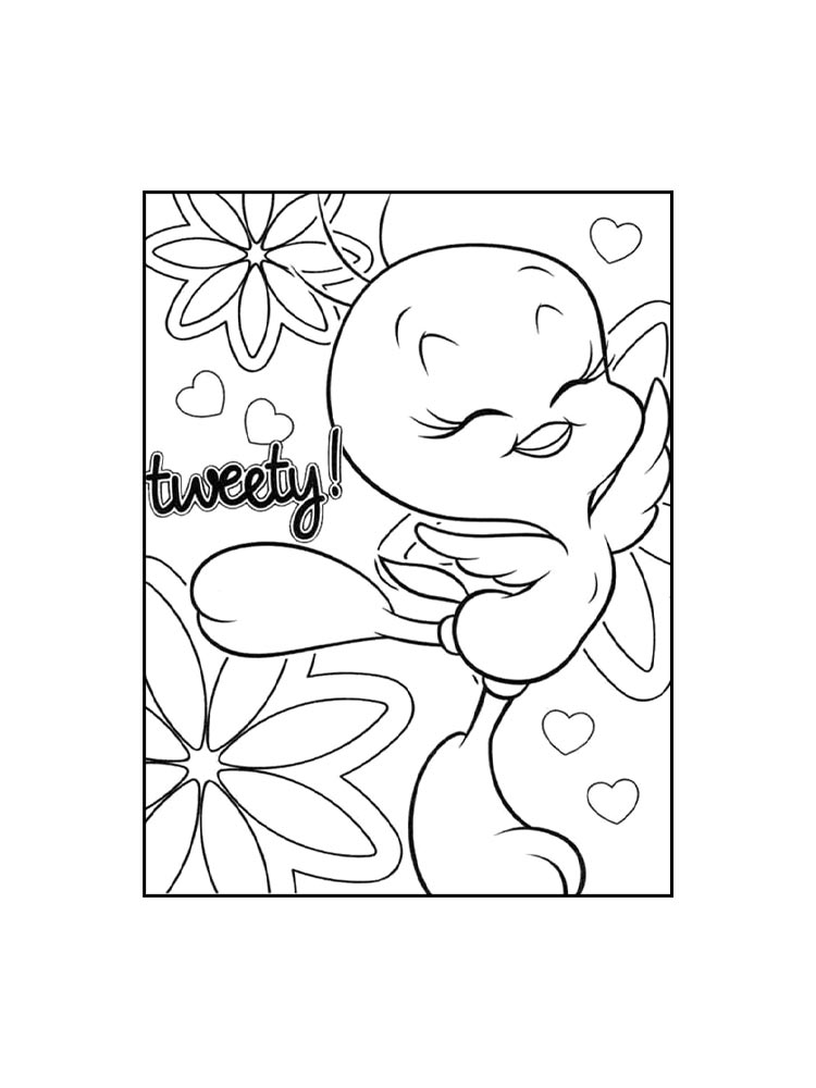 Cute Tweety Bird coloring pages Free Printable Cute