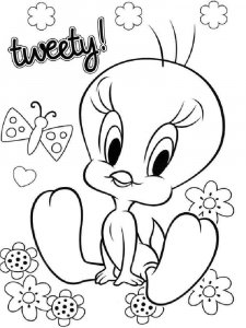 Cute Tweety Bird coloring page 9 - Free printable