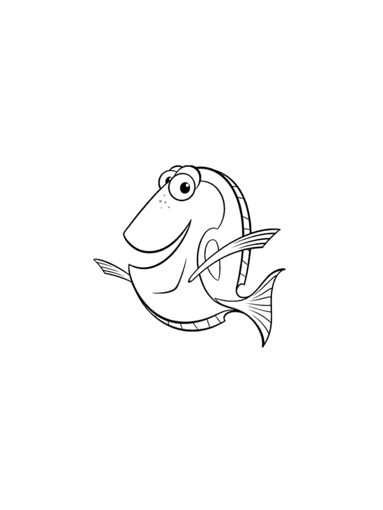 Finding Nemo coloring pages for kids. Free Printable Finding Nemo