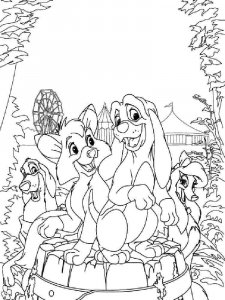 The Fox and the Hound coloring page 9 - Free printable