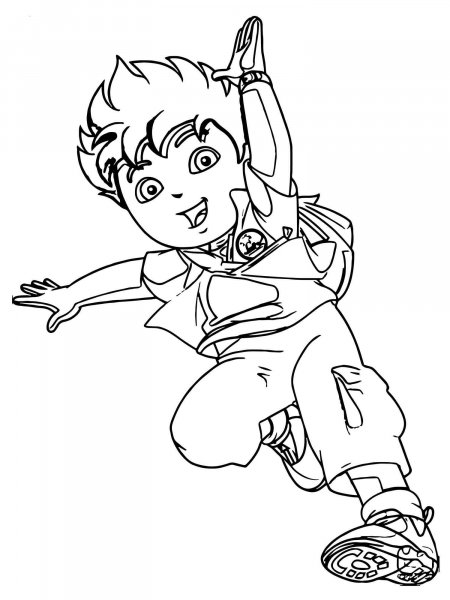 Go, Diego, go! coloring pages