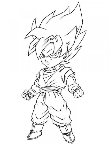 Goten Super Saiyan coloring pages