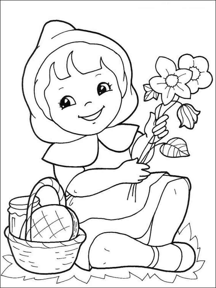 Free Printable Little Red Riding Hood Coloring Pages