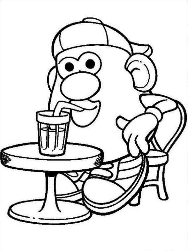 printable mr potato head coloring pages
