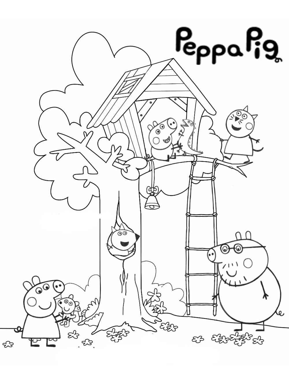 peppa pig coloring pages free printable peppa pig coloring pages