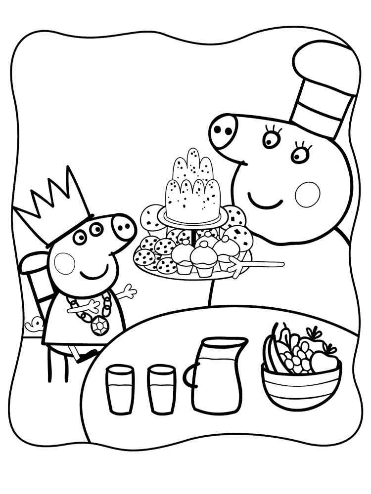 Free Coloring Pages Of Peppa Pig