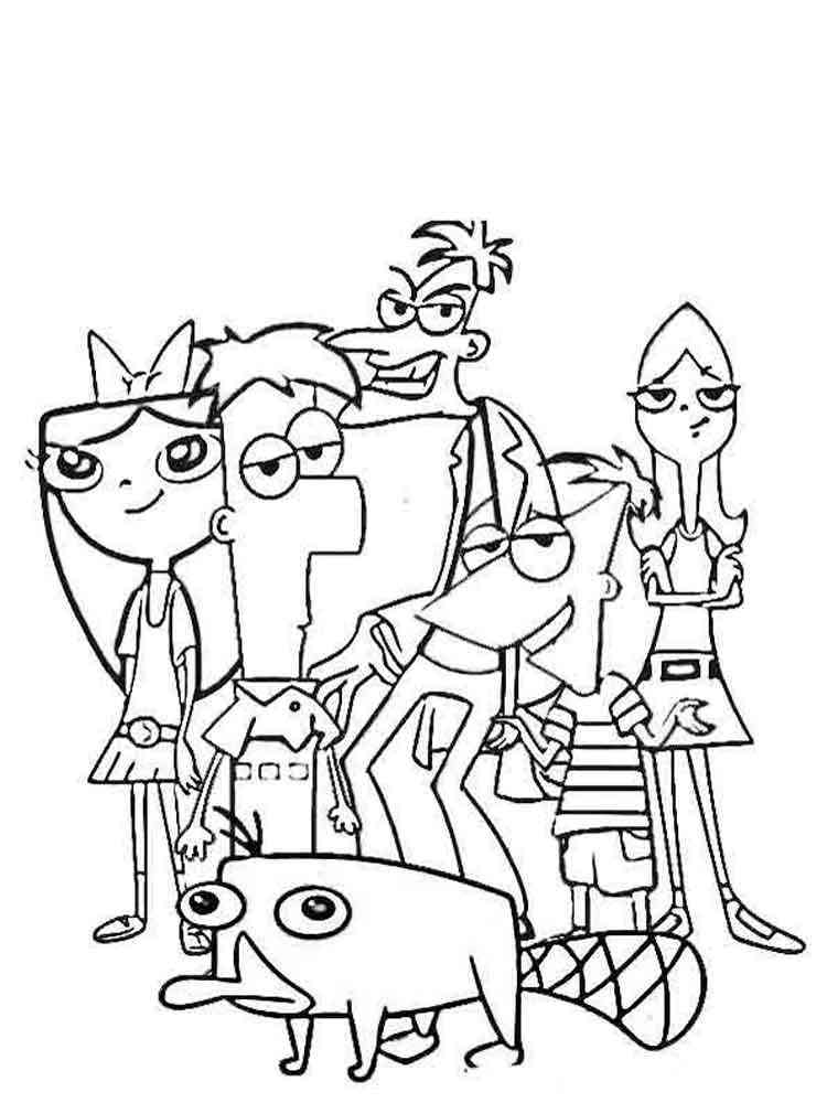 Phineas And Ferb Coloring Pages Pdf - Phineas and Ferb coloring pages