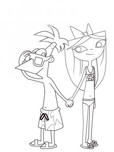 Phineas and Ferb coloring page 50 - Free printable