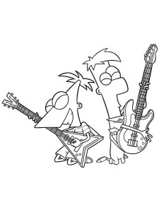 Phineas and Ferb coloring page 56 - Free printable