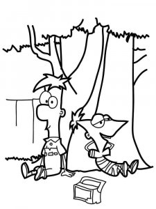 Phineas and Ferb coloring page 11 - Free printable
