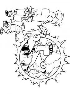 Phineas and Ferb coloring page 12 - Free printable