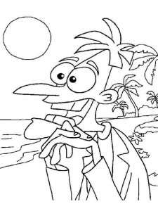 Phineas and Ferb coloring page 15 - Free printable