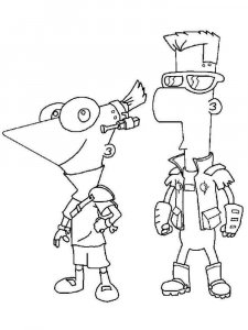 Phineas and Ferb coloring page 16 - Free printable