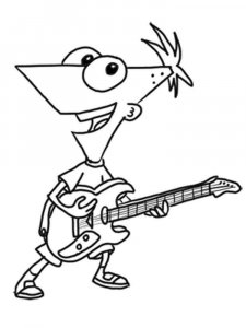 Phineas and Ferb coloring page 17 - Free printable