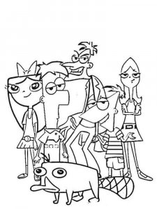 Phineas and Ferb coloring page 18 - Free printable
