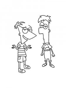 Phineas and Ferb coloring page 19 - Free printable