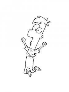 Phineas and Ferb coloring page 21 - Free printable