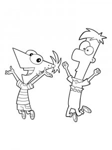 Phineas and Ferb coloring page 22 - Free printable