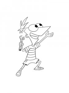 Phineas and Ferb coloring page 27 - Free printable