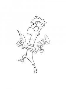 Phineas and Ferb coloring page 28 - Free printable