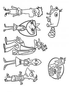 Phineas and Ferb coloring page 3 - Free printable