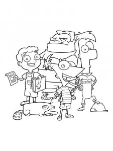 Phineas and Ferb coloring page 32 - Free printable