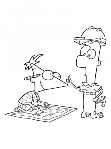 Phineas and Ferb coloring page 35 - Free printable