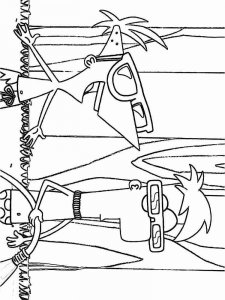 Phineas and Ferb coloring page 4 - Free printable