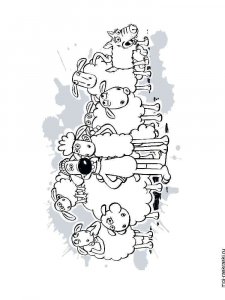 Shaun the Sheep coloring page 16 - Free printable