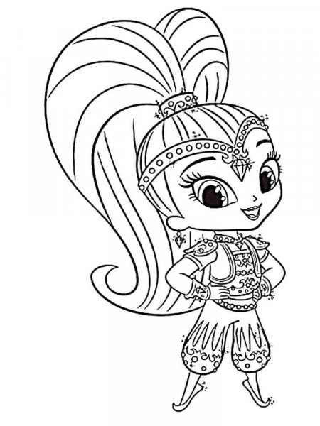 Shimmer and Shine coloring pages. Free Printable Shimmer and Shine ...