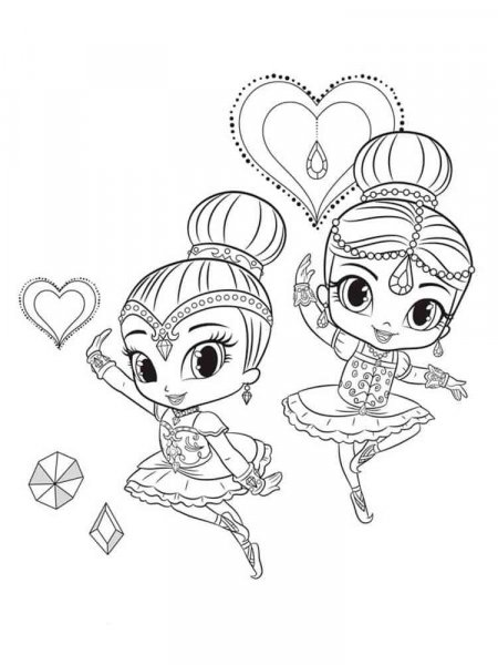 Shimmer and Shine coloring pages. Free Printable Shimmer and Shine ...