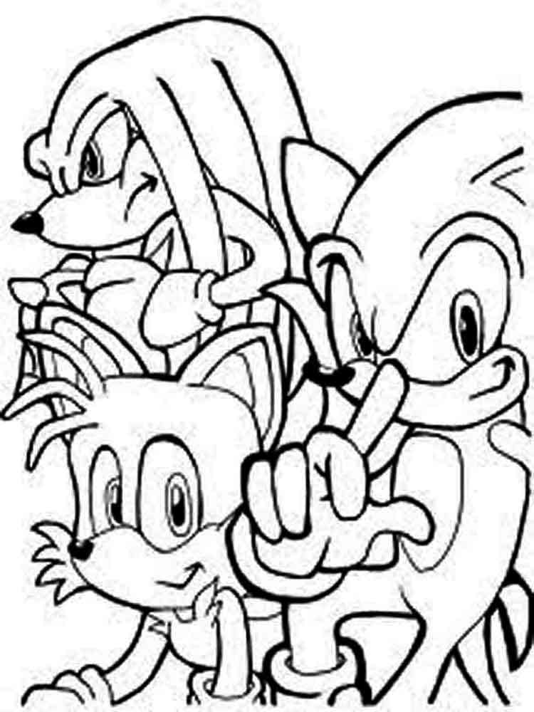 Download Free printable Sonic The Hedgehog coloring pages.