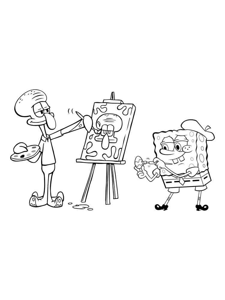 SpongeBob coloring pages. Download and print SpongeBob coloring pages.