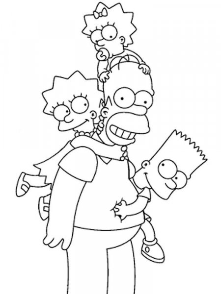 The Simpsons coloring pages