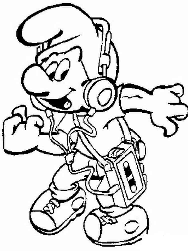 Smurfs Cartoon Coloring Pages