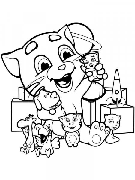 Tom and Angela coloring pages