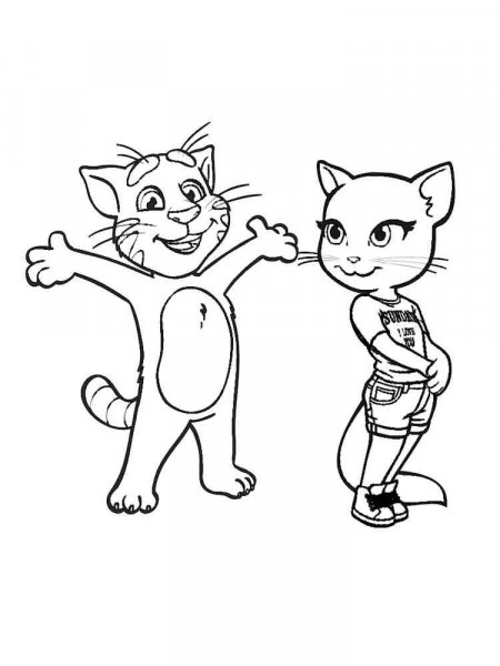 Tom and Angela coloring pages