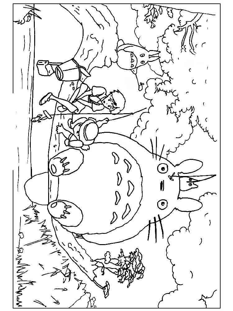 Totoro Coloring Paper Coloring Pages