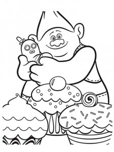 Trolls coloring page 5 - Free printable