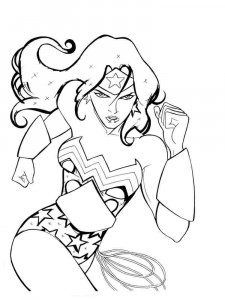 Wonder Woman coloring page 2 - Free printable