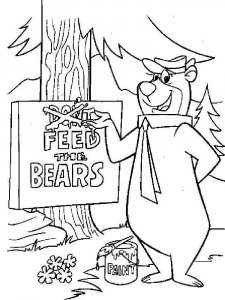 Yogi Bear coloring page 23 - Free printable