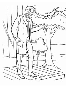 Abraham Lincoln coloring page 1 - Free printable