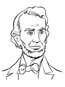 Abraham Lincoln coloring page 3 - Free printable